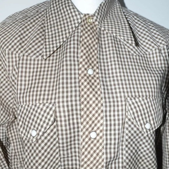 Vintage Rappers Western Shirt, Permanent Press, Snap Button, 2Pockets. Size S/M - Picture 3 of 4